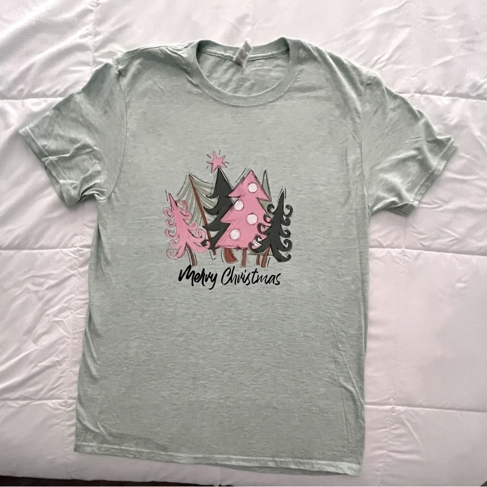 “Merry Christmas” Size M - Green and Pink